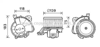 Электродвигатель, вентиляция салона FT8431 AVA QUALITY COOLING