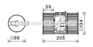 Электродвигатель, вентиляция салона RT8586 AVA QUALITY COOLING